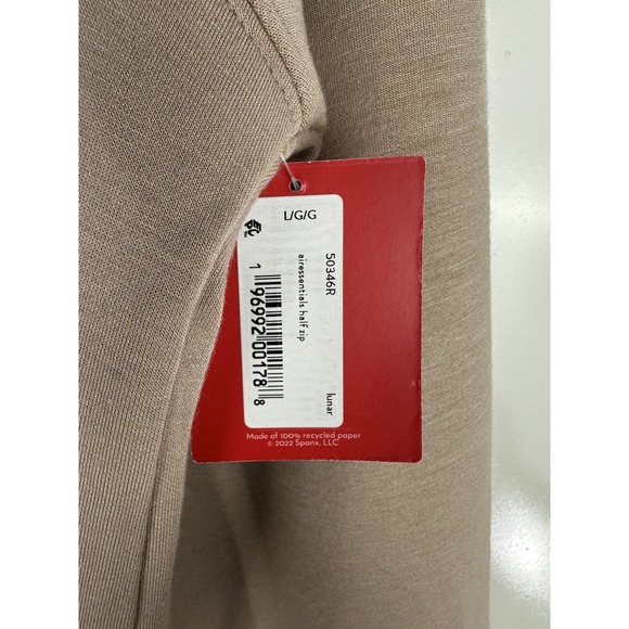 NWT SPANX AirEssentials Half Zip Sweatshirt Women's Large Coastal Pullover Lunar - Picture 9 of 10